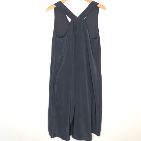 Club Monaco Silk Charcoal Dress 4 Gray - Picture 2 of 7